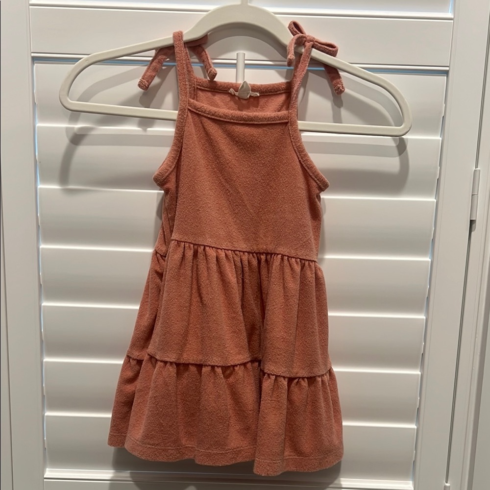 Crewcuts Orange and Red Tiered Ruffled Sundress